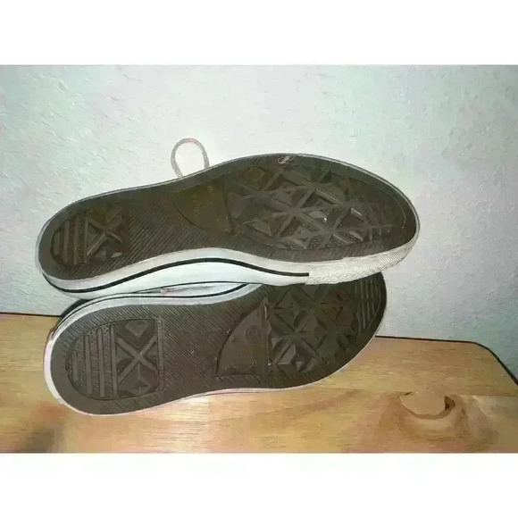 Converse All Start White Leather Lop Tops‎ with Pink Laces Mens sz 5 Womens sz 7 - Picture 10 of 12